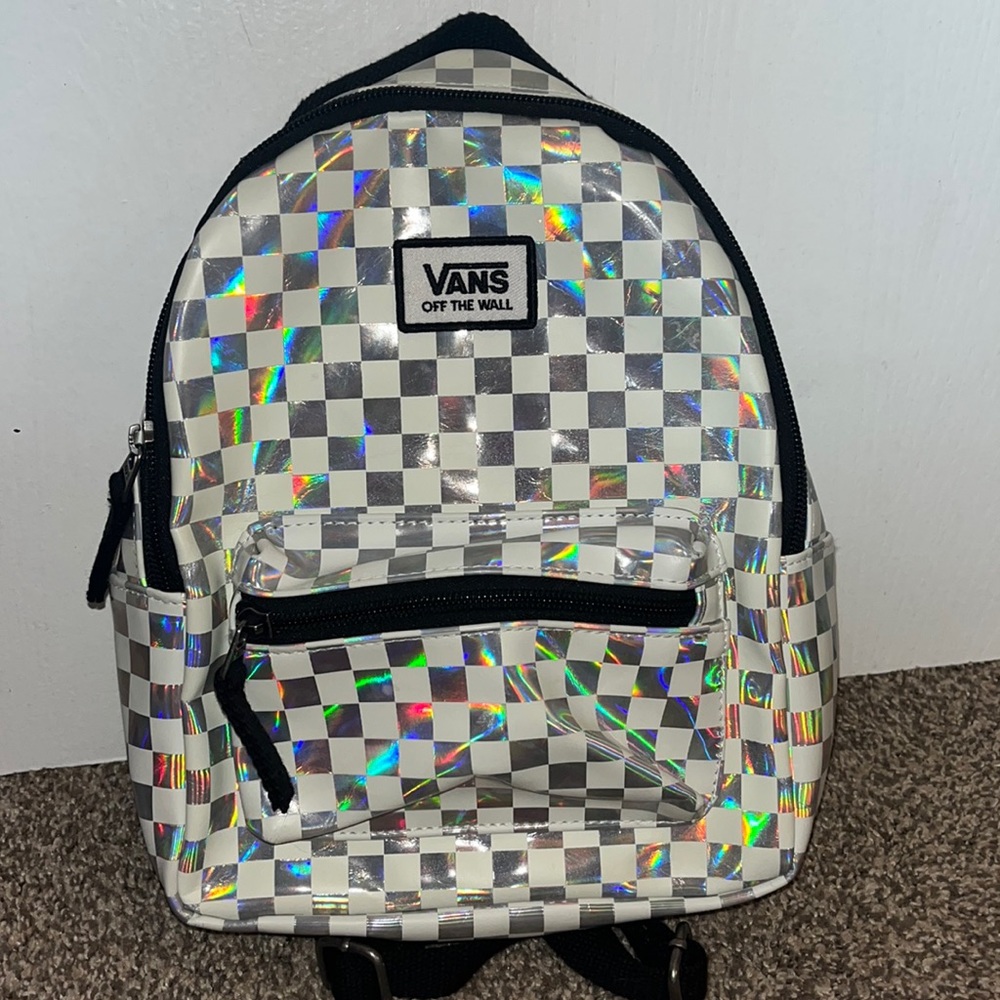 Vans Mini Checkered Holographic Bookbag